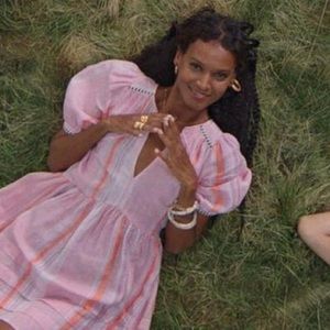 H&M | Dresses | Nwt Conscious Lemlem X Hm Pink Airy Linen Dress | Poshmark